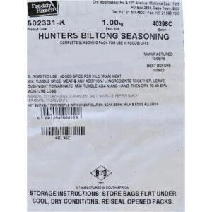 Freddy Hirsch Hunters Biltong - Seasoning 1kg