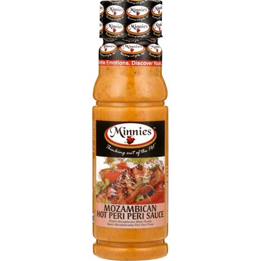 Minnies - Mozambican Hot Peri Peri 250ml  Thinking out of the pot… Time to get some more. We bottle emotions, discover yours.