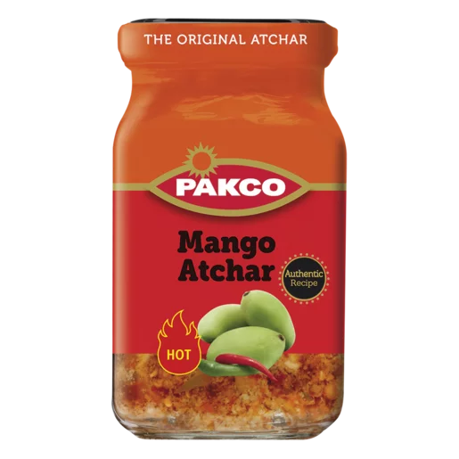 Pakco Atchar - Hot Mango 385g  Pakco, established in 1948, provides a convenient and authentic tasting curry solution.